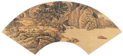 宋玉麟 山水 扇面